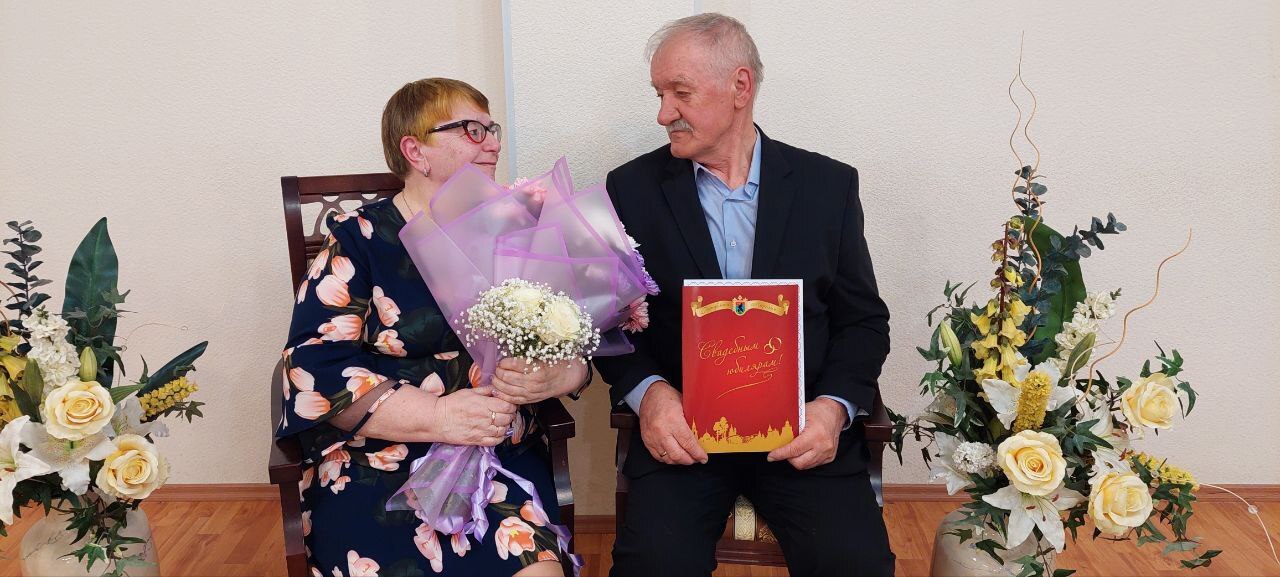 50 лет совместной жизни отметила пара из Карелии. Золотая свадьба. Александр Викторович и Наталья Захаровна Каминские.