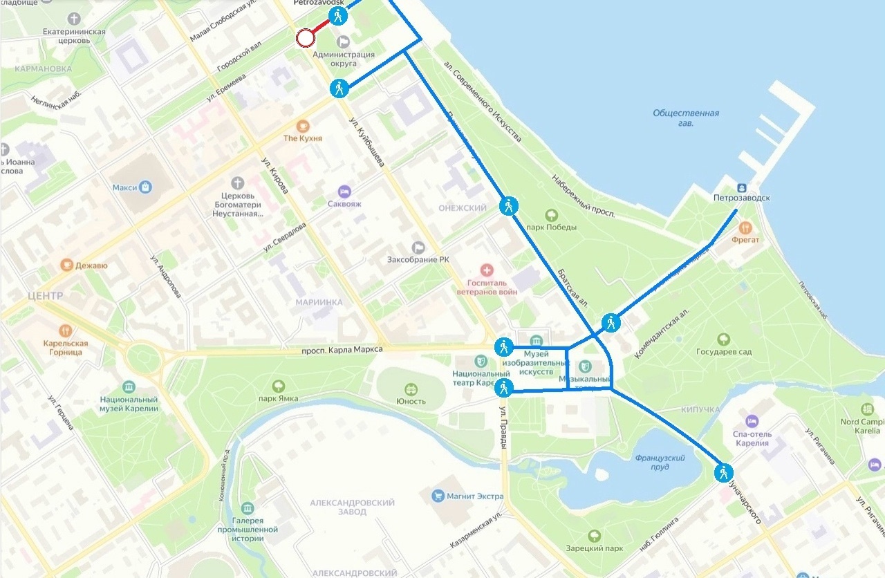 Несколько улиц перекроют завтра в центре Петрозаводска
