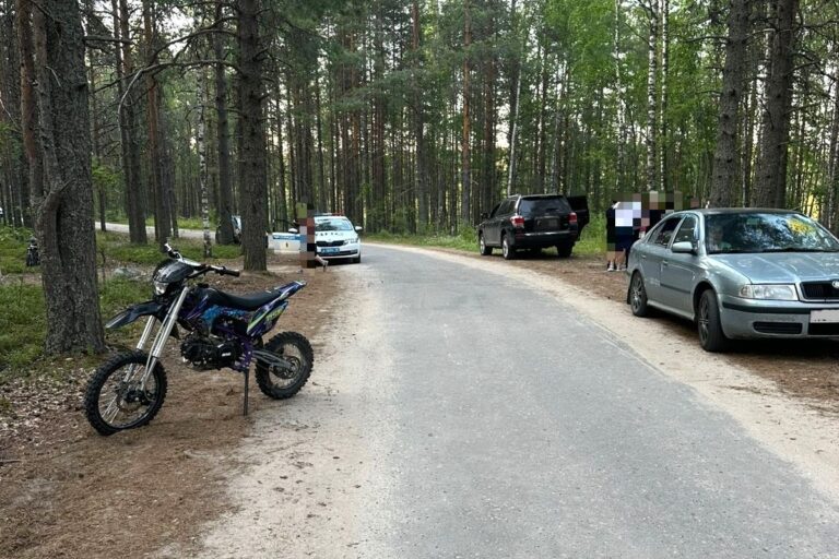 Подросток на питбайке попал в аварию в Карелии