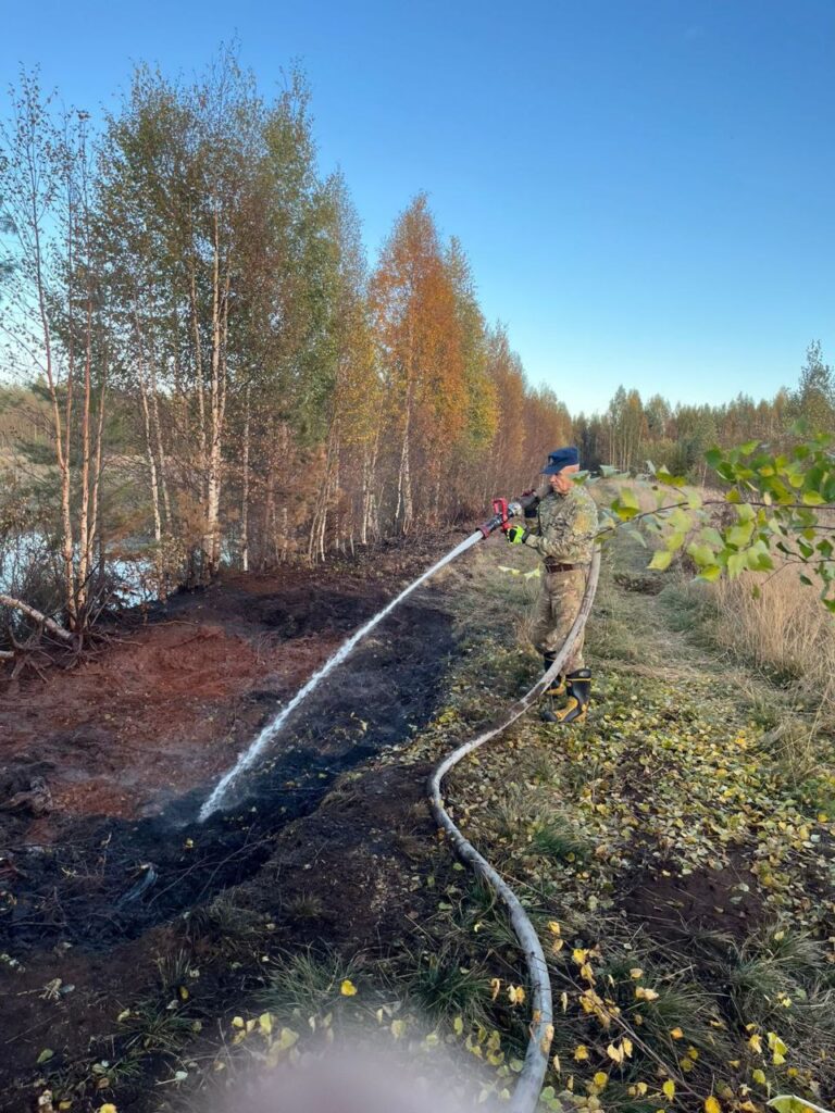 Торфяник вновь загорелся в Карелии