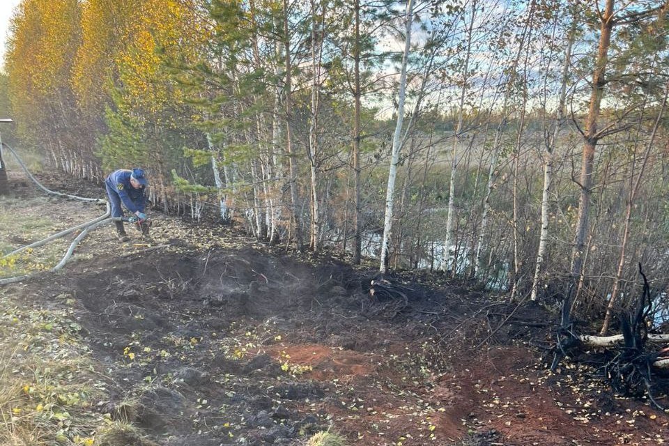 Торфяник вновь загорелся в Карелии