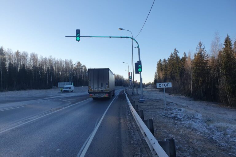 Новые светофоры появились на трассе «Кола» в Карелии