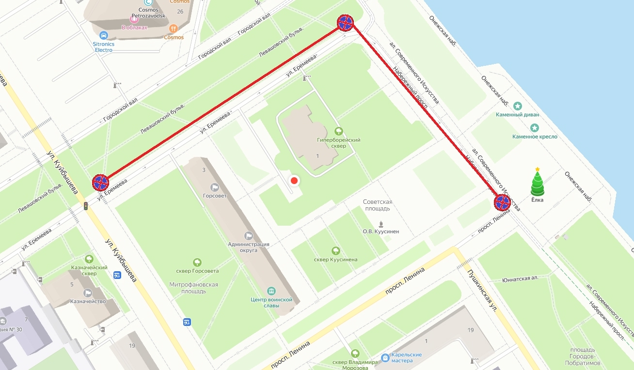 Центр Петрозаводска снова перекроют из-за праздника