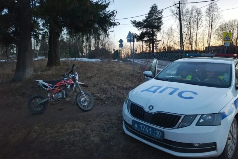 Несовершеннолетнего питбайкера задержала полиция Карелии