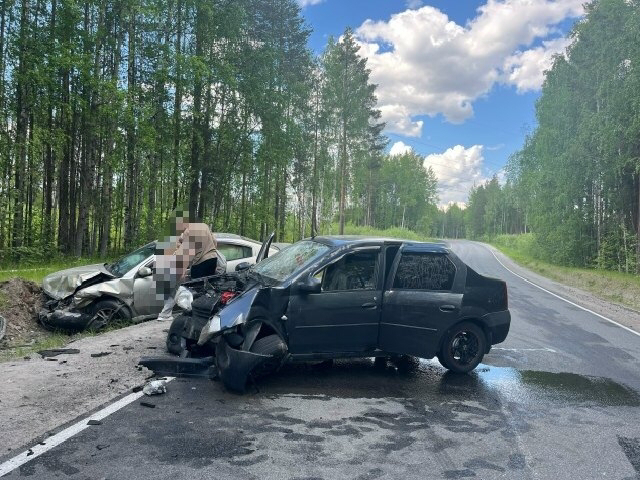 Несколько человек пострадали в лобовой аварии в Карелии