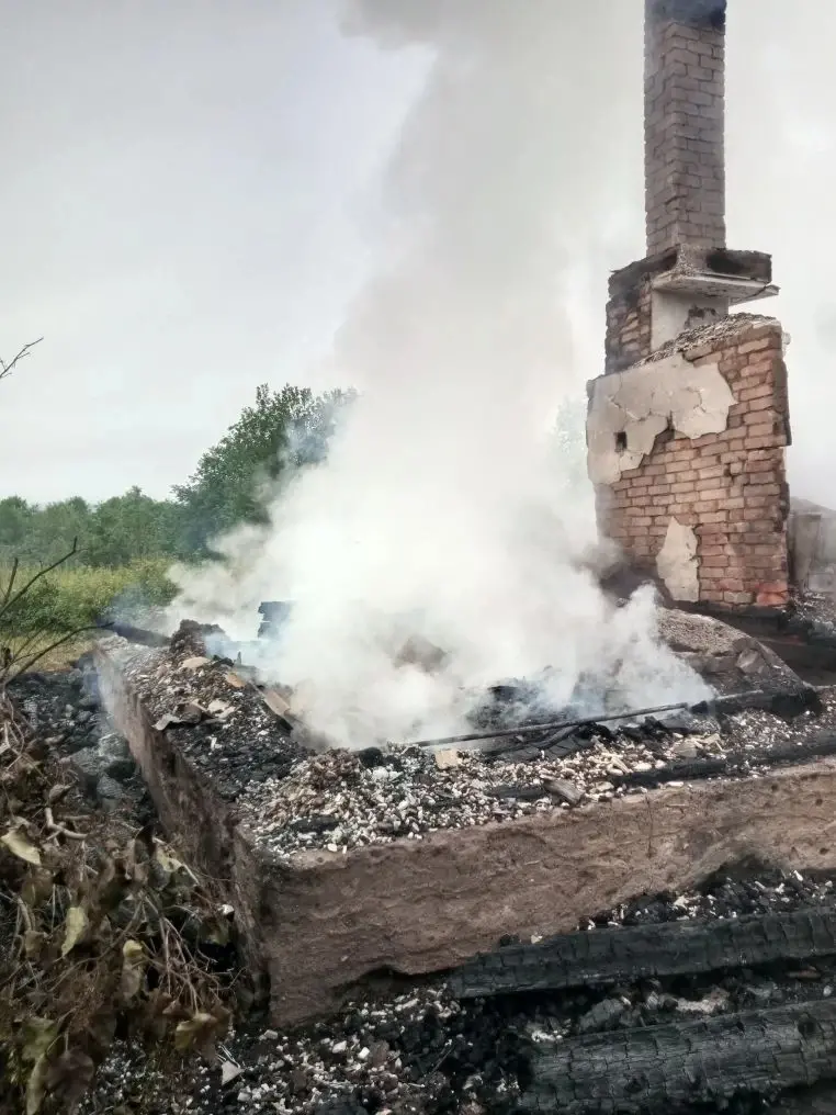 Жилой дом сгорел дотла в районе Карелии