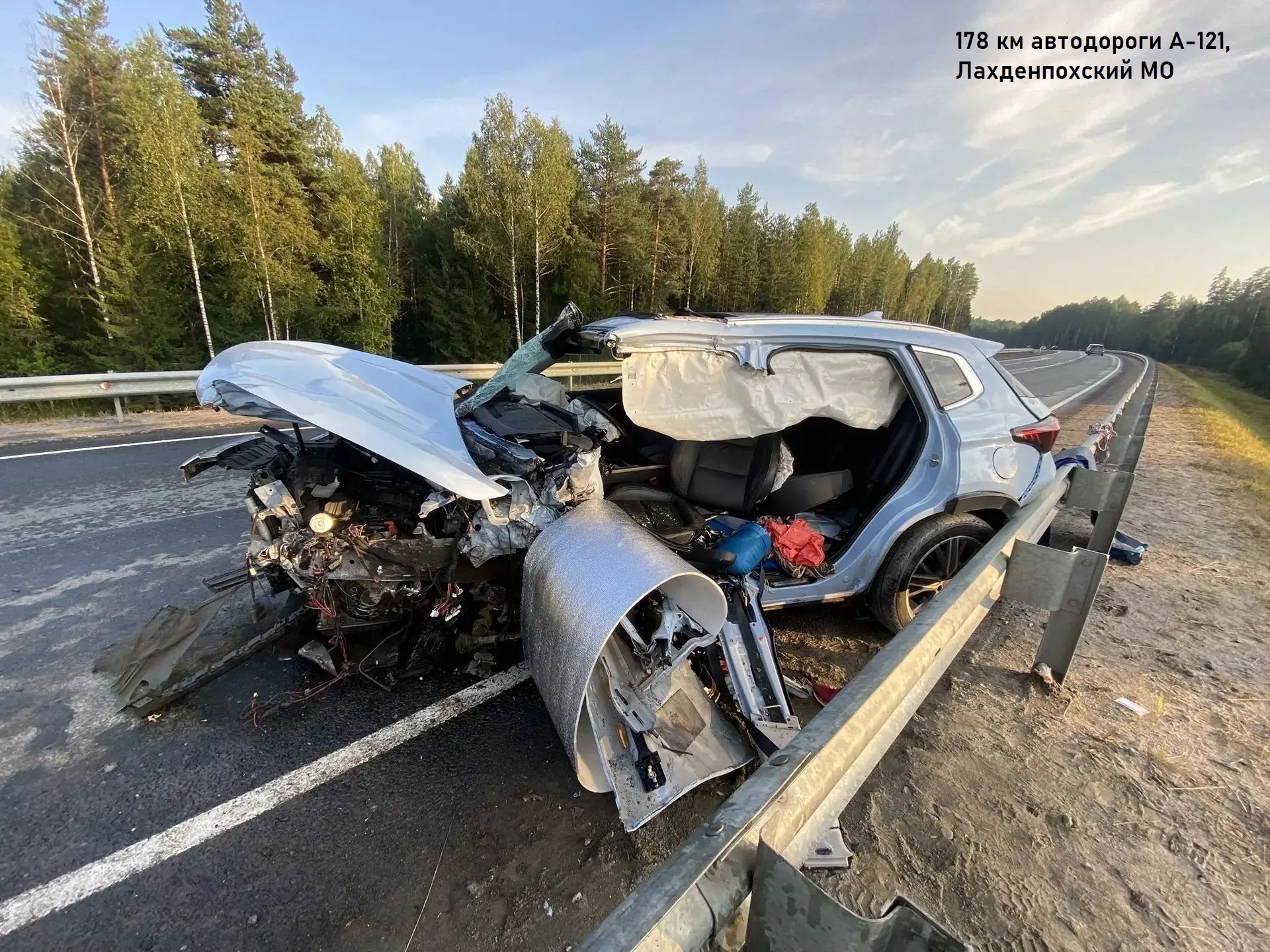 После аварии водитель скончался в больнице Карелии