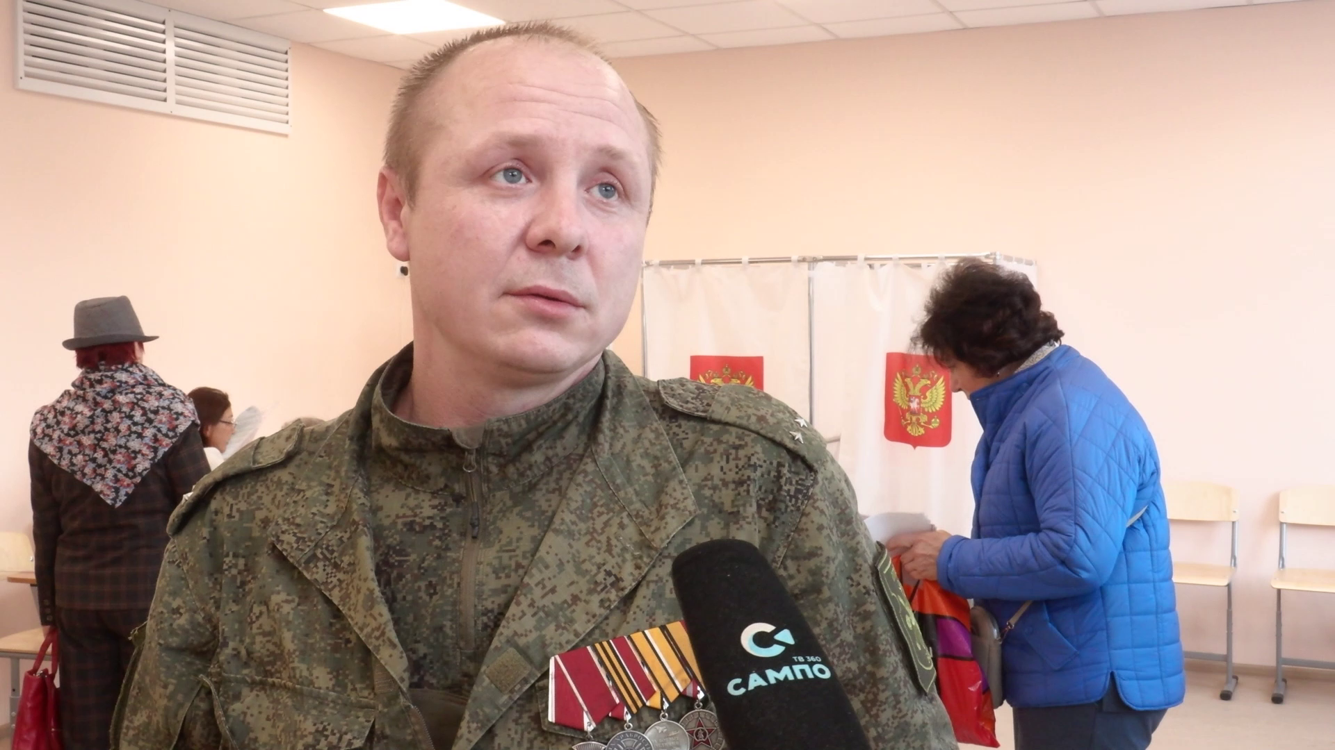 Ветеран СВО Александр Тикка проголосовал на выборах в Карелии