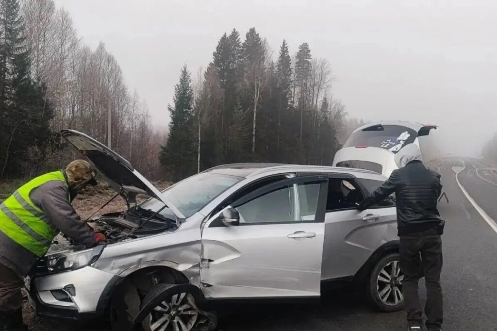Во время тумана водитель врезался в ограждение на юге Карелии
